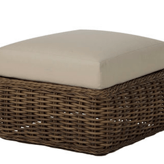 Sarasota Outdoor Wicker Ottoman - Raffia - Our Boat House