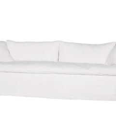 Sardinia Slipcovered 84in Curved Sofa - Our Boat House