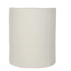 Sardinia Slipcovered Swivel 40in Tall Wing Chair - Our Boat House