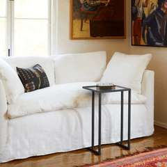 Sardinia Studio Slipcovered 72in Curved Sofa - Our Boat House
