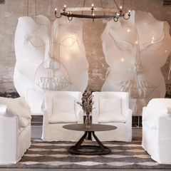 Sardinia Studio Slipcovered 72in Curved Sofa - Our Boat House