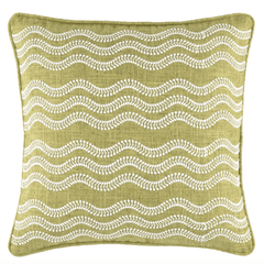 Scout Embroidered Green Indoor/Outdoor Decorative Pillow Cover - Our Boat House