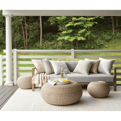 Scout Embroidered Natural Indoor/Outdoor Decorative Pillow - Our Boat House