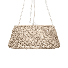 Sea Folly Woven Abaca Chandelier - Our Boat House
