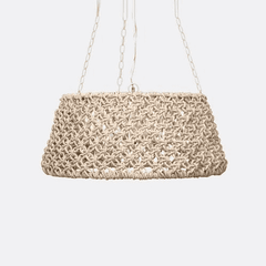 Sea Folly Woven Abaca Chandelier - Our Boat House