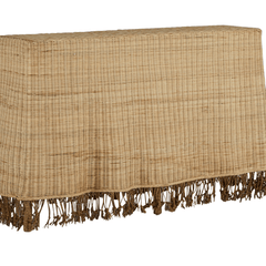 Seaside Woven Skirted Console Table - Our Boat House