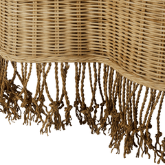 Seaside Woven Skirted Console Table - Our Boat House