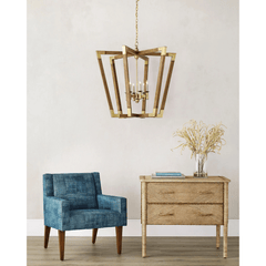 Sebastian Chestnut Lantern Chandelier - Two Sizes - Our Boat House