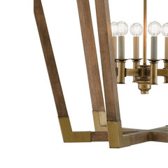 Sebastian Chestnut Lantern Chandelier - Two Sizes - Our Boat House