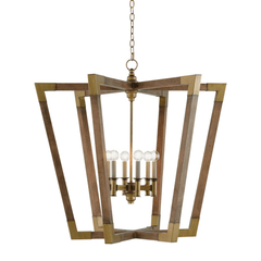 Sebastian Chestnut Lantern Chandelier - Two Sizes - Our Boat House