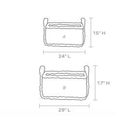 Sebring Rectangular Nesting Baskets s/2 - Our Boat House