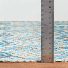 Seneca Blue Machine Washable Rug - Our Boat House