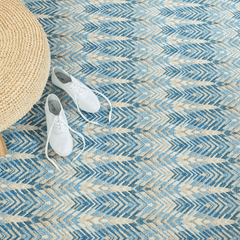 Seneca Blue Machine Washable Rug - Our Boat House