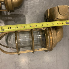 Ship Passageway Lights - 90 Degrees in Brass Finish - Our Boat House