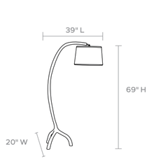 Shona Arc White Floor Lamp - Our Boat House