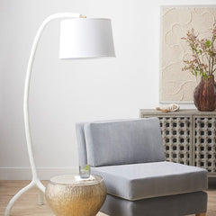 Shona Arc White Floor Lamp - Our Boat House