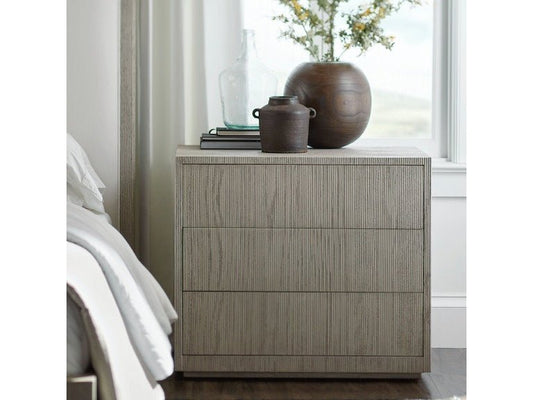 Shoreline Three - Drawer Whitewash Nightstand - Our Boat House
