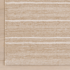 Skipper Stripe Handwoven Indoor/Outdoor Rug - Khaki - Our Boat House