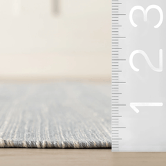 Skipper Stripe Handwoven Indoor/Outdoor Rug - Swedish Blue - Our Boat House
