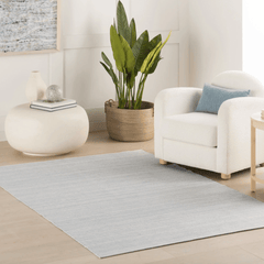 Skipper Stripe Handwoven Indoor/Outdoor Rug - Swedish Blue - Our Boat House