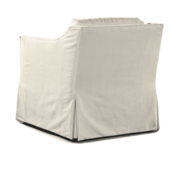 South Seas II Outdoor Slipcovered Swivel Lounge Chair - Our Boat House