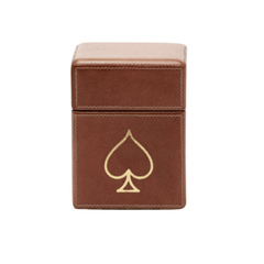 Spade Leather Playing Card Box Set s/2 - Tobacco - Our Boat House