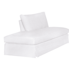 St. Bart's 72in Slipcovered Armless Sofa w/LAF Bumper - Our Boat House
