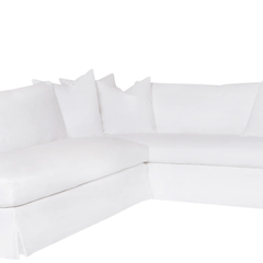 St. Bart's 72in Slipcovered Armless Sofa w/RAF Bumper - Our Boat House