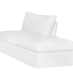 St. Bart's 72in Slipcovered Armless Sofa w/RAF Bumper - Our Boat House