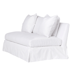 St. Bart's Armless Slipcovered Loveseat - Our Boat House