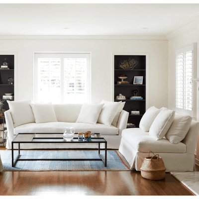 St. Bart's Armless Slipcovered Loveseat - Our Boat House