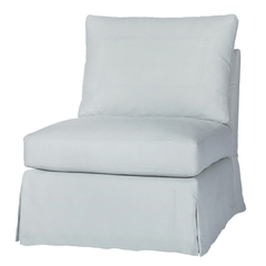 St. Bart's Armless Slipcovered Swivel Chair - Our Boat House