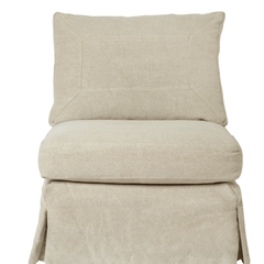 St. Bart's Armless Slipcovered Swivel Chair - Our Boat House