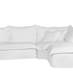 St. Lucia 3pc Slipcovered Sectional w/LAF Sofa - Our Boat House