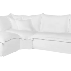 St. Lucia 3pc Slipcovered Sectional w/RAF Sofa - Our Boat House