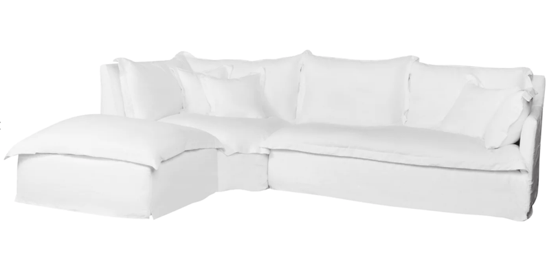 St. Lucia 3pc Slipcovered Sectional w/RAF Sofa - Our Boat House