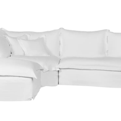 St. Lucia 3pc Slipcovered Sectional w/RAF Sofa - Our Boat House