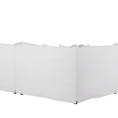 St. Lucia 3pc Two - Arm Slipcovered Sectional - Our Boat House