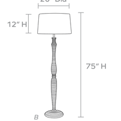 St. Thomas Coco Bead Floor Lamp - Our Boat House