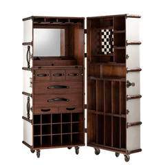 Stateroom Mobile Bar Trunk - Ivory - Our Boat House