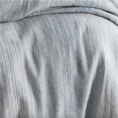 Sterling Stripe Linen Blue Duvet Cover - Our Boat House