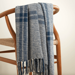 Stevie Indigo Throw - Our Boat House