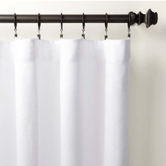 Stone Washed Linen Panel - White - Our Boat House