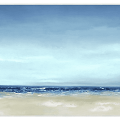 Sun Setting Over The Ocean - Framed Canvas - Our Boat House