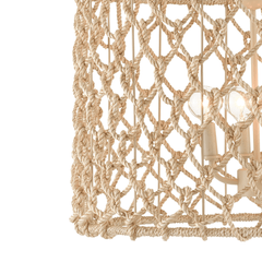 Tahiti Abaca Rope Drum Chandelier - Our Boat House
