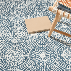 Temple Ink Machine Washable Rug - Our Boat House