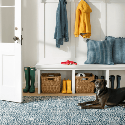 Temple Ink Machine Washable Rug - Our Boat House