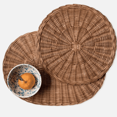 Tisbury Rattan Placemat s/4 - Round or Oval - Our Boat House