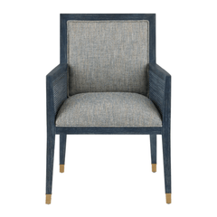 Treasure Cay Navy Dining Armchair - Our Boat House