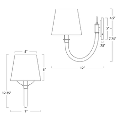 Treble Sconce - Our Boat House